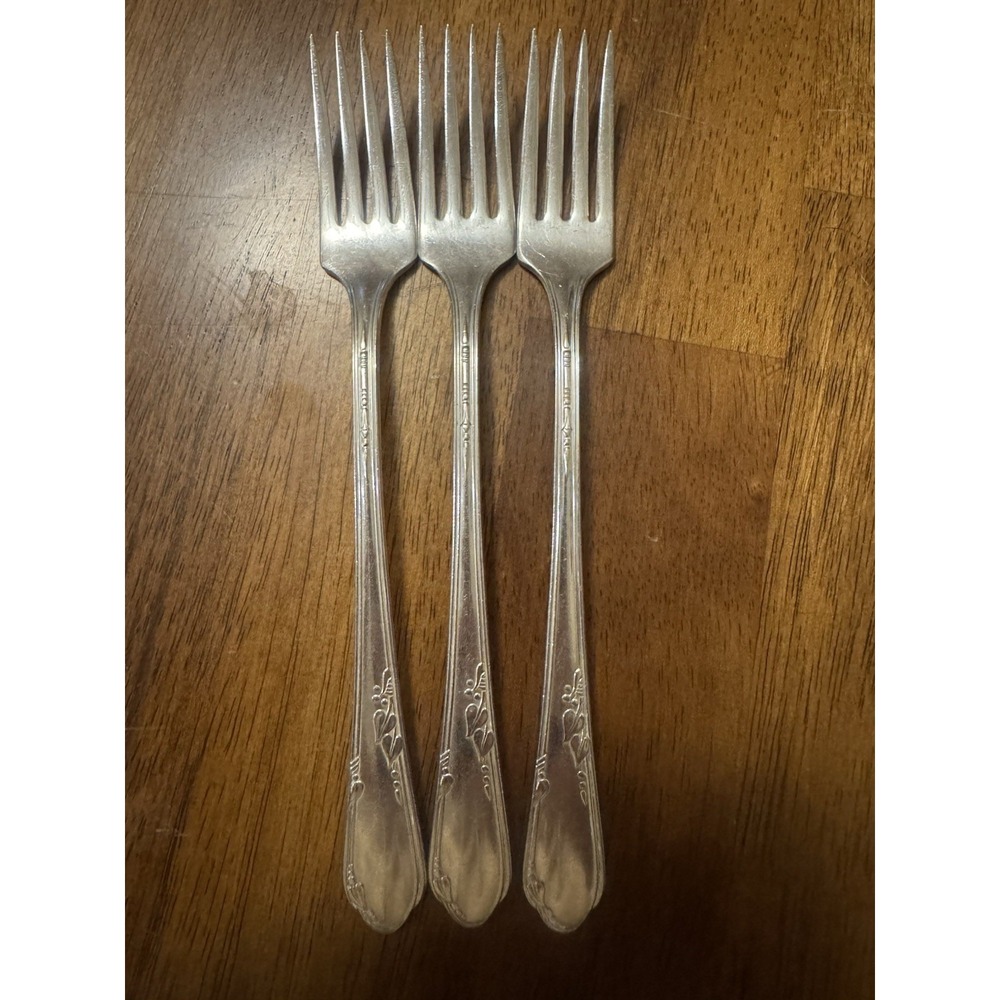 Wm. A. Rogers A1 Plus Oneida Ltd Set of 3 Silverplate Dinner Forks